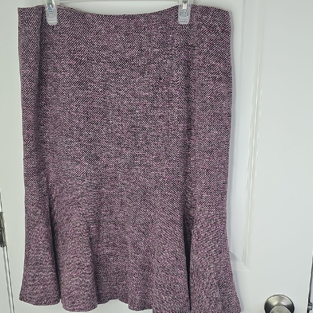 Ann Taylor‎ Textured Purple A-Line Skirt Size 14